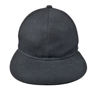 ChoKoLids Snapback Hat Black One Size Adjustable Solid 6 Panel Blank